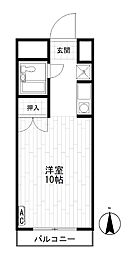 Kフラット 3階1Kの間取り