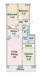 間取図画像 3LDK