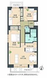 リーベスト北6条 3LDKの間取り