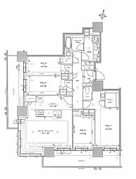 ザ・札幌タワーズイーストタワー 4LDKの間取図画像