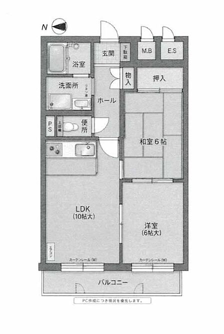 2LDK 間取り