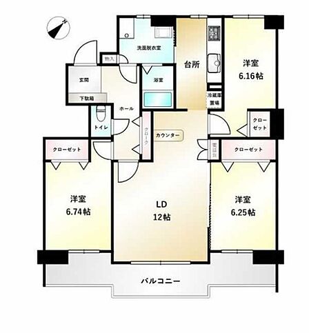 3LDK 間取り