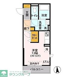 JR京浜東北・根岸線 川口駅 徒歩9分の賃貸アパート 2階ワンルームの間取り