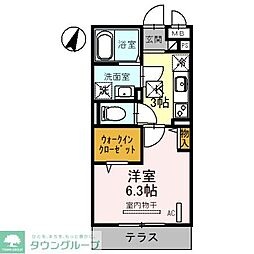 JR京浜東北・根岸線 北浦和駅 徒歩19分の賃貸アパート 1階1Kの間取り