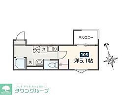 JR京浜東北・根岸線 南浦和駅 徒歩13分の賃貸アパート 1階1Kの間取り