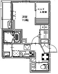 JR京浜東北・根岸線 北浦和駅 徒歩5分の賃貸マンション 1階1Kの間取り
