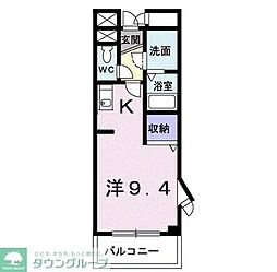 JR埼京線 戸田公園駅 徒歩17分の賃貸マンション 3階1Kの間取り