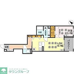 JR埼京線 武蔵浦和駅 徒歩15分の賃貸アパート 3階1LDKの間取り