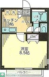 アーク南鳩ヶ谷 1Kの間取図画像