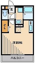 リブリ・新都心 1Kの間取図画像