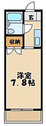 クラウンジュエル 1Kの間取図画像