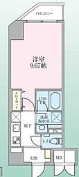 サクラレジデンス北浦和 1Kの間取図画像