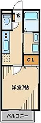 ソフィア 1Kの間取図画像
