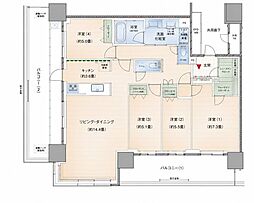 URAWA THE TOWER 4LDKの間取図画像