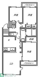プレステージ北浦和 3LDKの間取図画像