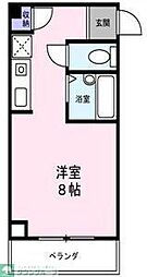 クオリティライフ愛 ワンルームの間取図画像