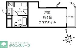 持田レジデンス 1Kの間取図画像