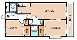 アビテ東川口 2LDKの間取図画像