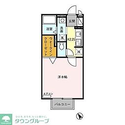 サンビレッジ2 1Kの間取図画像