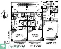 コート・カメリア 1Kの間取図画像