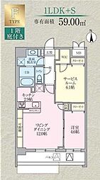 CALMRESIDENCE-prologue- 1SLDKの間取図画像