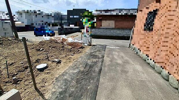 北側前面道路 西方面