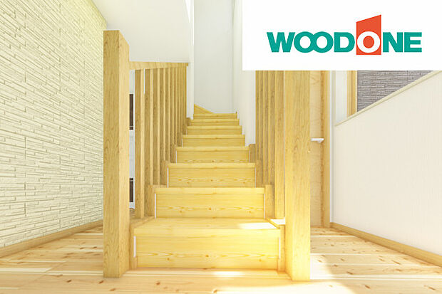踏み板まですべて無垢材を使用。木目が美しく、耐久性に優れている木材なので長い使用にも耐えられます。
