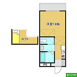 フレミール1 ワンルームの間取図画像