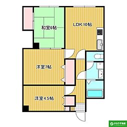 グレイス城崎 3LDKの間取図画像