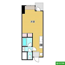 ピア大在 ワンルームの間取図画像