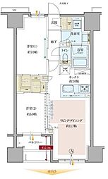 サンクレイドル高崎VII 2LDKの間取図画像