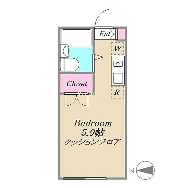 東京都中野区松が丘2丁目(賃貸アパート1K・1階・16.60㎡)の写真 その2