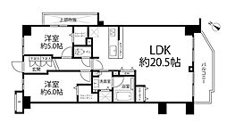 モア・ステージ墨田 2LDKの間取図画像