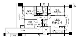 レクセルプラッツァ南行徳 3LDKの間取図画像