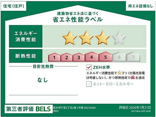 省エネ性能ラベルを拡大表示