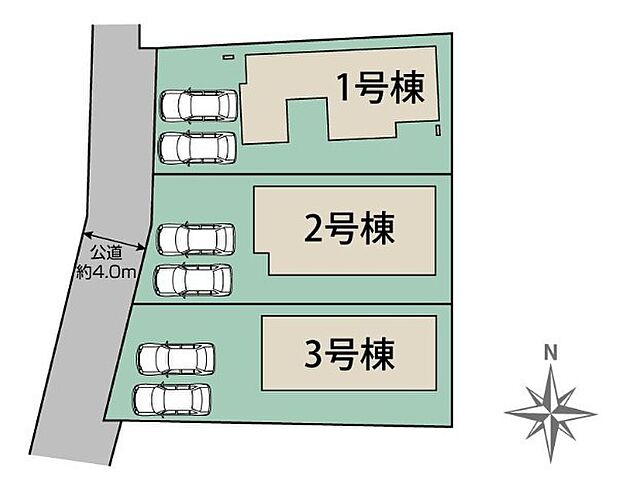 駐車スペースは車種により2台駐車が可能です。