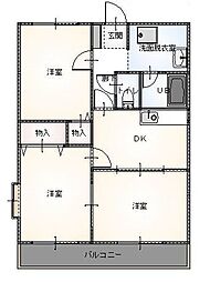 レジデンス・ラ・セーヌ 1階3DKの間取り