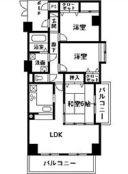 ローズガーデン前橋 2階3LDKの間取り
