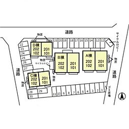 リビングタウン下石倉 A/B/C 1階1LDKのリビング/ダイニング