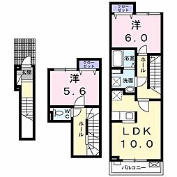 フェリーチェ 2階2LDKの間取り
