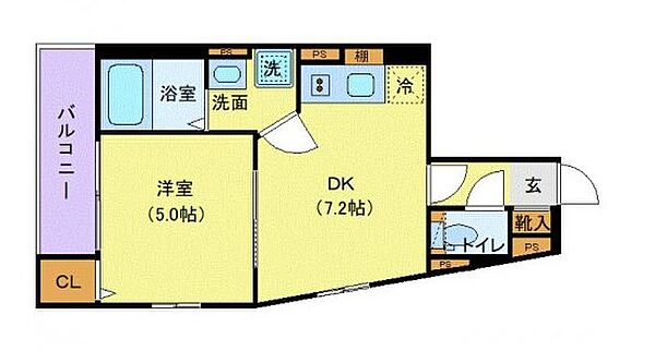 東京都新宿区若松町(賃貸マンション1DK・3階・31.54㎡)の写真 その2