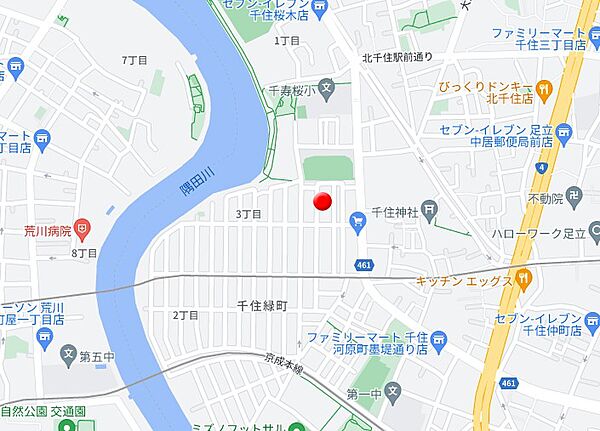 東京都足立区千住緑町３丁目(賃貸アパート1LDK・2階・37.88㎡)の写真 その8
