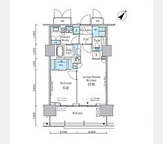 東京都中央区晴海５丁目3-3（賃貸マンション1LDK・7階・46.45㎡） その2