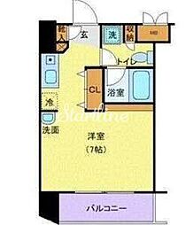 都営三田線 白金高輪駅 徒歩9分の賃貸マンション 9階ワンルームの間取り