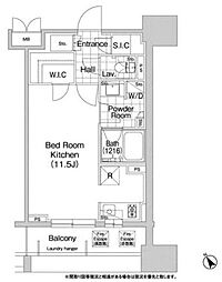 東京メトロ日比谷線 恵比寿駅 徒歩2分の賃貸マンション 4階ワンルームの間取り