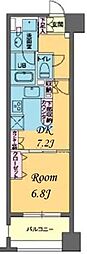 東京メトロ半蔵門線 水天宮前駅 徒歩3分の賃貸マンション 6階1DKの間取り
