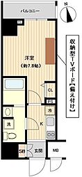 JR東北新幹線 上野駅 徒歩16分の賃貸マンション 13階1Kの間取り