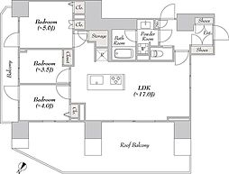 京急本線 新馬場駅 徒歩4分の賃貸マンション 10階3LDKの間取り