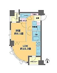 都営浅草線 高輪台駅 徒歩5分の賃貸マンション 3階1LDKの間取り