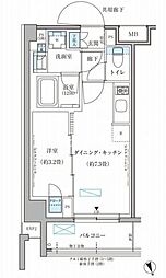 都営三田線 春日駅 徒歩6分の賃貸マンション 5階1DKの間取り